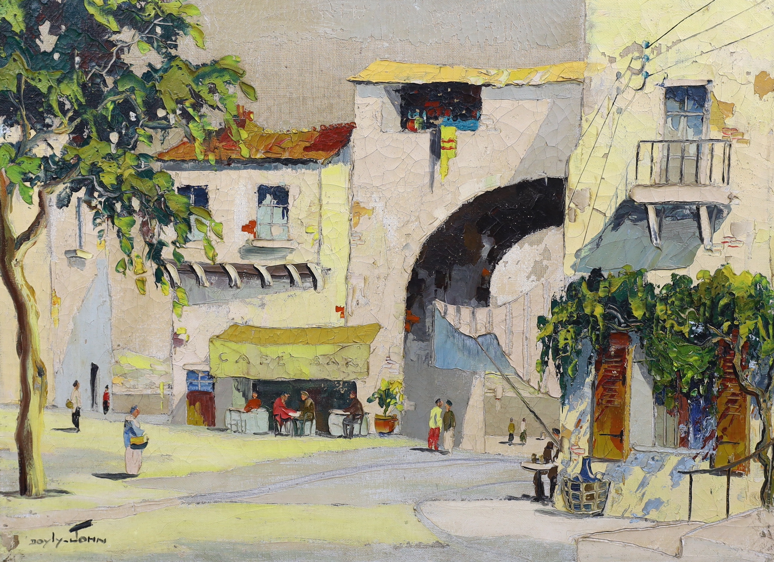 Cecil Rochfort D'Oyly John (British, 1906-1993), 'Villefranche, South of France', oil on canvas, 43 x 58cm, unframed